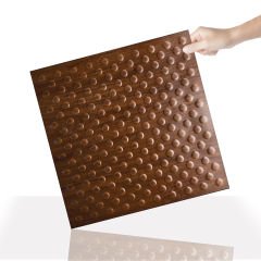 Tink 3D Duvar ve Zemin Paneli Kabartmalı Puantiye Desen Pvc 41x41 cm/ 6 Adet /1 m² Teak