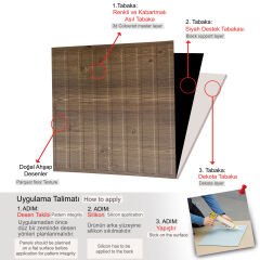 Tink 3 Boyutlu Duvar Paneli Kabartmalı Lambiri Desen Pvc 41x41 cm/ 6 Adet /1 m² Antik