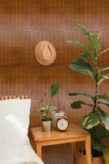 Tink 3 Boyutlu Duvar Paneli Kabartmalı Lambiri Desen Pvc 41x41 cm/ 6 Adet /1 m² Altın Meşe