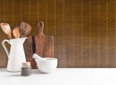 Tink 3 Boyutlu Duvar Paneli Kabartmalı Lambiri Desen Pvc 41x41 cm/ 6 Adet /1 m² Altın Meşe