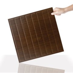 Tink 3 Boyutlu Duvar Paneli Kabartmalı Lambiri Desen Pvc 41x41 cm/ 6 Adet /1 m² Teak