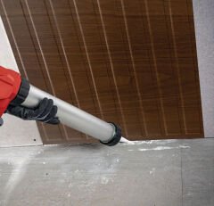 Tink 3 Boyutlu Duvar Paneli Kabartmalı Lambiri Desen Pvc 41x41 cm/ 6 Adet /1 m² Teak