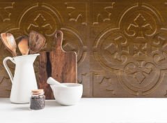 Tink 3 Boyutlu Duvar Paneli Kabartmalı Solo Desen Pvc  41x41 cm/ 6 Adet /1 m² Altın Meşe