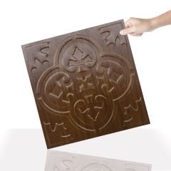 Tink 3 Boyutlu Duvar Paneli Kabartmalı Solo Desen Pvc  41x41 cm/ 6 Adet /1 m² Teak