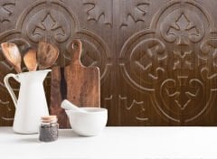 Tink 3 Boyutlu Duvar Paneli Kabartmalı Solo Desen Pvc  41x41 cm/ 6 Adet /1 m² Teak