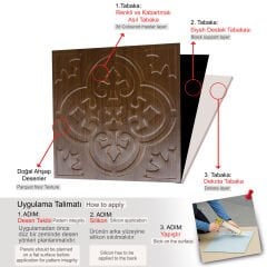 Tink 3 Boyutlu Duvar Paneli Kabartmalı Solo Desen Pvc  41x41 cm/ 6 Adet /1 m² Teak