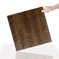 Tink 3 Boyutlu Duvar Paneli Kabartmalı Kılçık Desen Pvc 41x41 cm/ 6 Adet /1 m² Antik