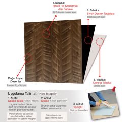 Tink 3 Boyutlu Duvar Paneli Kabartmalı Kılçık Desen Pvc 41x41 cm/ 6 Adet /1 m² Antik