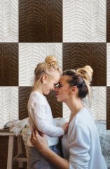 Tink 3 Boyutlu Duvar Paneli Kabartmalı Kılçık Desen Pvc 41x41 cm/ 6 Adet /1 m² Beyaz Huş