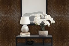 Tink 3 Boyutlu Duvar Paneli Kabartmalı Kılçık Desen Pvc 41x41 cm/ 6 Adet /1 m² Teak