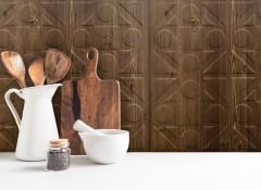 Tink 3 Boyutlu Duvar Paneli Kabartmalı Kareli Yuvarlak Desen Pvc 41x41 cm/ 6 Adet /1 m² Antik