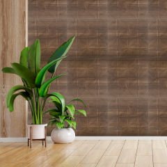Tink 3 Boyutlu Duvar Paneli Kabartmalı Geometrik Yuvarlak Desen PVC 41x41 cm/ 6 Adet /1 m² Antik