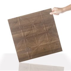 Tink 3 Boyutlu Duvar Paneli Kabartmalı Geometrik Yuvarlak Desen PVC 41x41 cm/ 6 Adet /1 m² Antik
