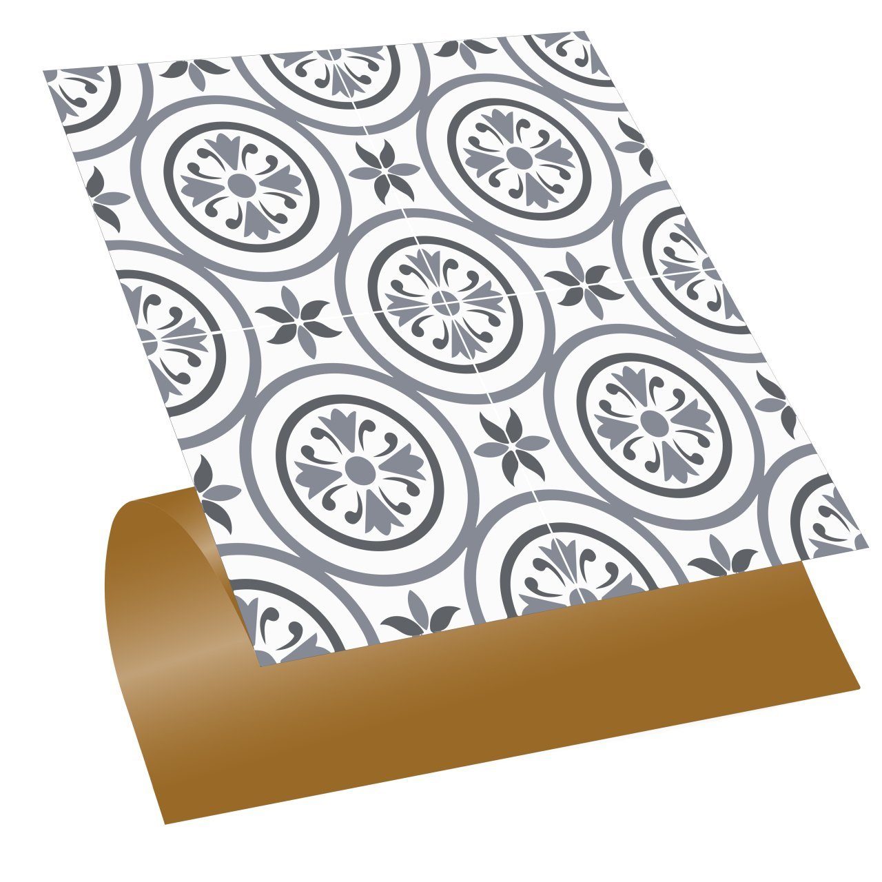 Tink Self Adhesive PVC Coating Geometric 030 30x30 cm