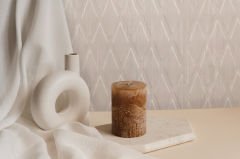 Tink 3D Duvar Paneli Kabartmalı Baklava Desen Pvc 41x41 cm/ 6 Adet /1 m² Beyaz Huş