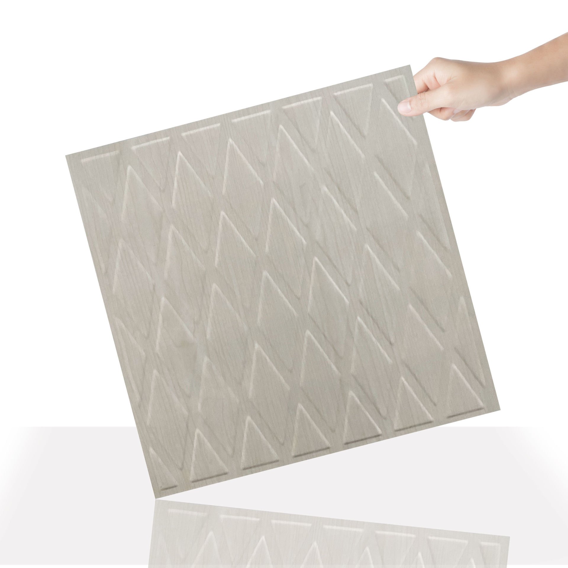 Tink 3D Duvar Paneli Kabartmalı Baklava Desen Pvc 41x41 cm/ 6 Adet /1 m² Beyaz Huş