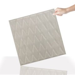 Tink 3D Duvar Paneli Kabartmalı Baklava Desen Pvc 41x41 cm/ 6 Adet /1 m² Beyaz Huş