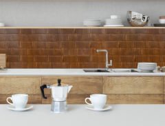 Tink 3D Duvar Paneli Kabartmalı Metro Desen Pvc 41x41 cm/ 6 Adet /1 m² Altın Meşe