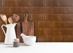 Tink 3D Duvar Paneli Kabartmalı Metro Desen Pvc 41x41 cm/ 6 Adet /1 m² Altın Meşe