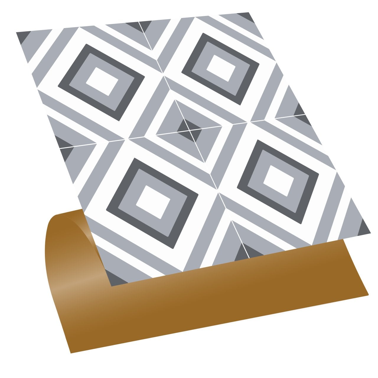 Tink Kendinden Yapışkanlı Dekoratif Pvc Geometrik 031 30x30 cm 1 m2 (11 Adet)