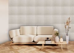 Tink 3D Duvar Paneli Kabartmalı Metro Desen Pvc 41x41 cm/ 6 Adet /1 m² Beyaz Huş