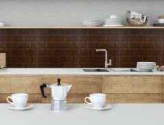 Tink 3D Duvar Paneli Kabartmalı Metro Desen Pvc 41x41 cm/ 6 Adet /1 m² Teak