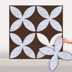 Tink Kendinden Yapışkanlı Parke Marküteri Parke Kaplama Yer Duvar Döşemesi 2 Pvc /40x40 cm/0,64 m²/4 Adet