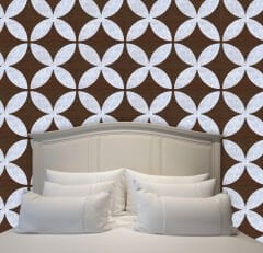 Tink Self Adhesive PVC Markuteri Mosaic 2 Parquet Covering Floor Covering-Marble-Teak-40x40 cm-0.64 m²-4 Pieces
