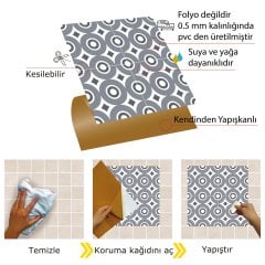 Tink Kendinden Yapışkanlı Dekoratif Pvc Geometrik 033 30x30 cm