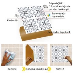 Tink Kendinden Yapışkanlı Dekoratif Pvc Geometrik 034 30x30 cm