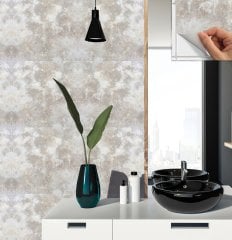 Tink Kendinden Yapışkanlı Gri Mermer Desenli 30x30 cm Pvc Karo