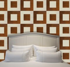 Tink Kendinden Yapışkanlı Parke Markuteri Parke Kaplama Yer Duvar Döşemesi 3 Pvc /40x40 cm/0,64 m²/4 Adet AltınMeşe-Huş