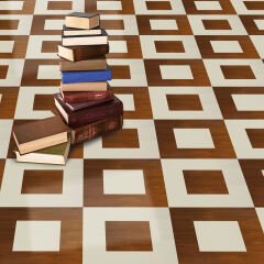 Tink Kendinden Yapışkanlı Parke Markuteri Parke Kaplama Yer Duvar Döşemesi 3 Pvc /40x40 cm/0,64 m²/4 Adet AltınMeşe-Huş