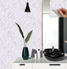 Tink Kendinden Yapışkanlı Antrasit Mermer Desenli 30x30 cm Pvc Karo