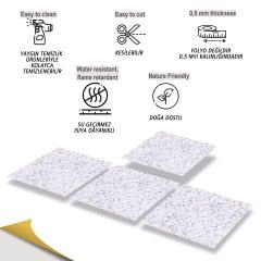 Tink Kendinden Yapışkanlı Antrasit Mermer Desenli 30x30 cm Pvc Karo