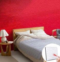 Tink Paintable Self-Adhesive Sound and Heat Insulation Sponge, White Felt Covered Panel 40x40 cm