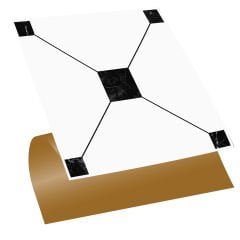 Tink Kendinden Yapışkanlı Zemin Kaplama Pvc Karo Kaplama Siyah Geometrik Desenli 30x30 cm