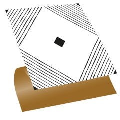 Tink Self Adhesive PVC Floor Wall Covering Tile Covering Black Tile Pattern 30x30 cm