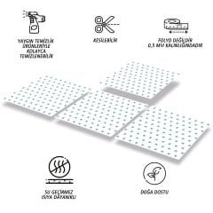 Tink Kendinden Yapışkanlı Fayans Pvc Karo Kaplama Yonca Desenli 30x30 cm