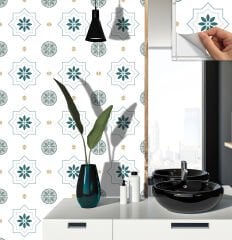 Tink Kendinden Yapışkanlı Fayans Kaplama Pvc Yer Döşemesi Casablanca Desenli 30x30 cm