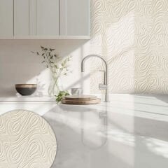 Kendinden Yapışkanlı Tink 3D Duvar Paneli Boyanabilir Dekota 60x60 cm Dalga Desenli