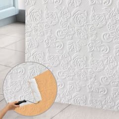 3D Duvar Paneli Boyanabilir Dekota 50x50 cm Güllü Desenli