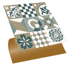 Tink Kendinden Yapışkanlı Karma Kahve 30x30 cm Pvc Yer Duvar Karoları