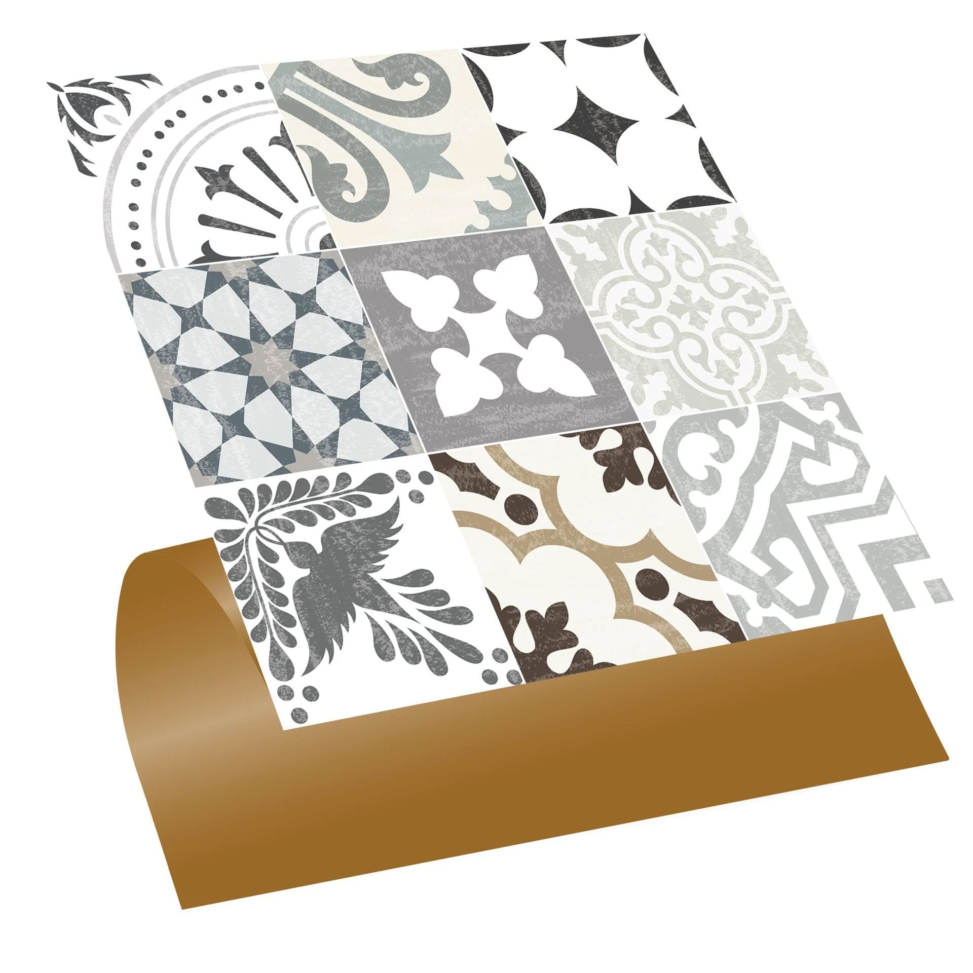 Tink Kendinden Yapışkanlı Karma Londra 30x30 cm Pvc Yer Duvar Karoları
