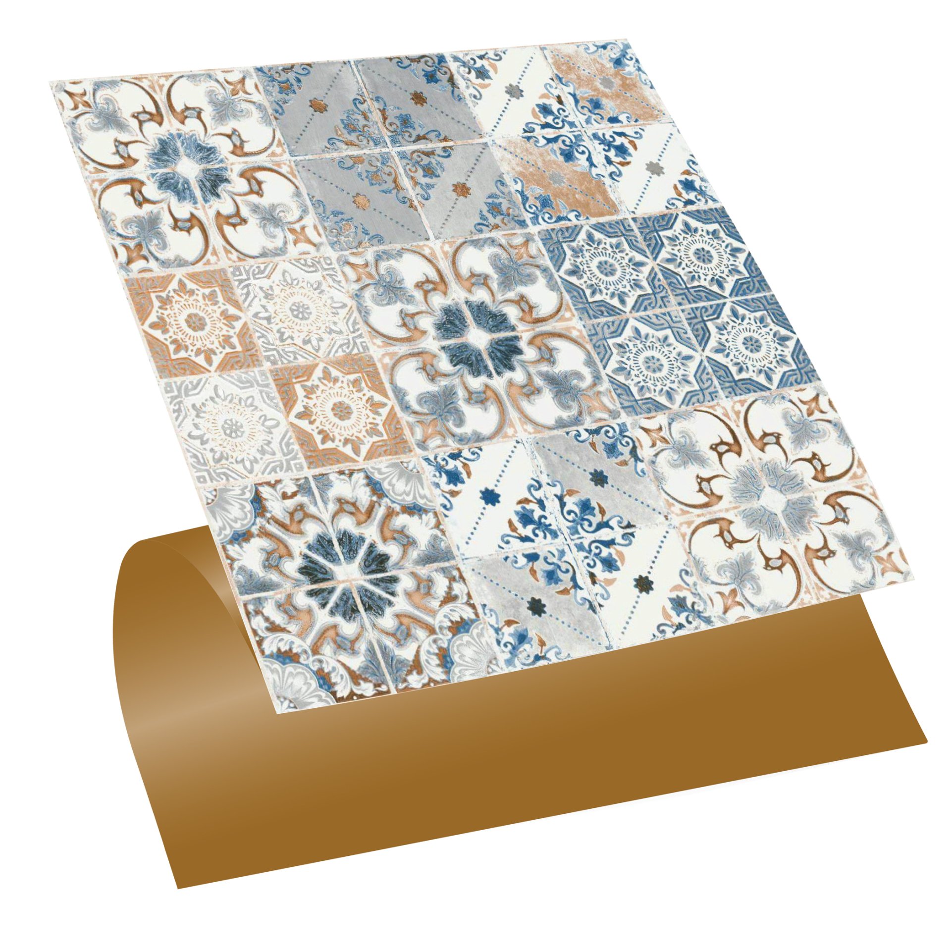 Tink Kendinden Yapışkanlı Mavi Fas 4 30x30 cm Yer Duvar Karoları