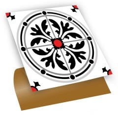 Tink Kendinden Yapışkanlı Fayans Kaplama Pvc Yer Döşemesi Kırmızılı Yuvarlak Solo Desenli 30x30 cm