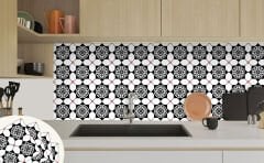 Tink Kendinden Yapışkanlı Fayans Kaplama Pvc Yer Döşemesi Şam Desenli 30x30 cm