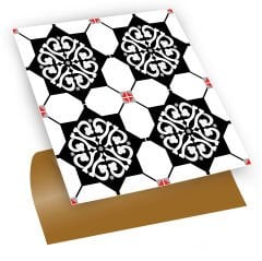 Tink Kendinden Yapışkanlı Fayans Kaplama Pvc Yer Döşemesi Şam Desenli 30x30 cm