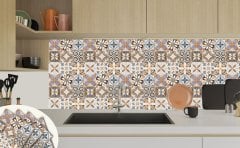 Tink Kendinden Yapışkanlı Karma Afrika 30x30 cm Pvc Karo 1 m2 (11 Adet)