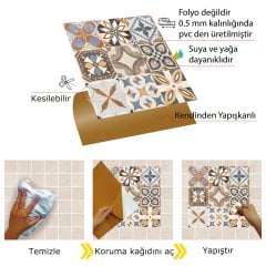 Tink Kendinden Yapışkanlı Karma Afrika 30x30 cm Pvc Karo
